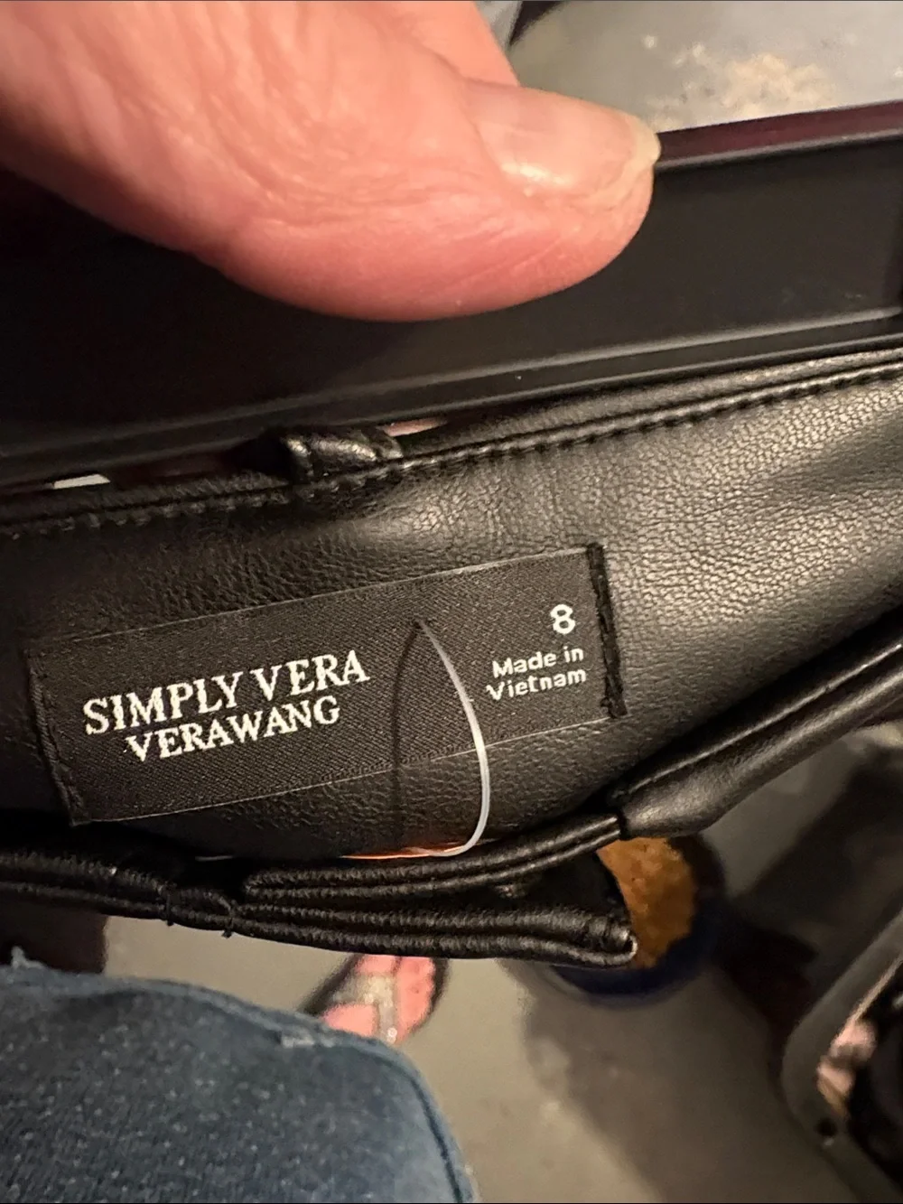 Simply Vera Vera Wang Black Faux Leather Mini Skirt